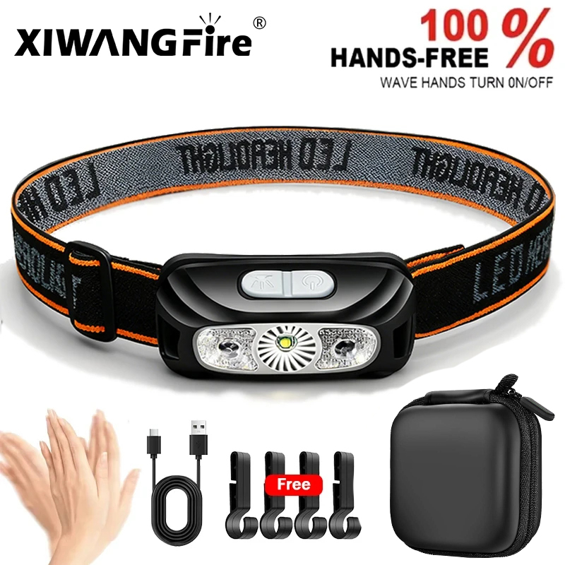 Fishing Headlamp - Strong Light Headlamp Portable LED Sensor
