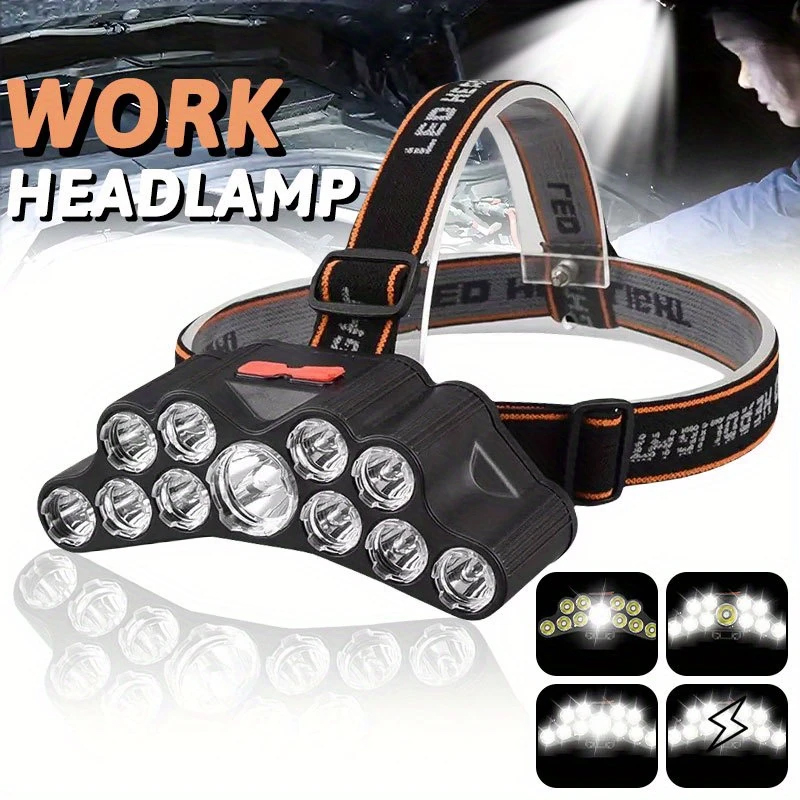 Fishing Headlamp - 11 LED Headlamp Strong Light Head