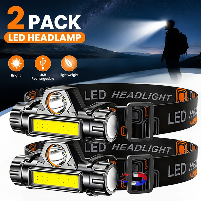 Fishing Headlamp - Super Bright LED Headlamp Rechargeable Waterproof