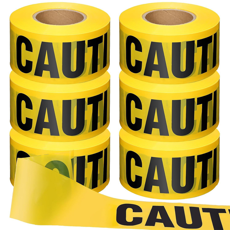 Braided Fishing Line - Halloween Danger Tape Yellow Red Barricade