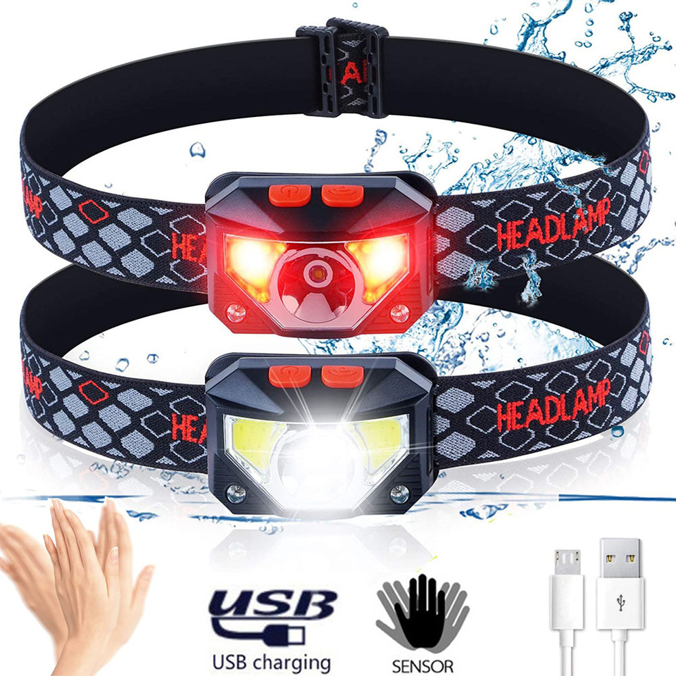 Fishing Headlamp - 8 Modes LED Headlight Handfress Motion