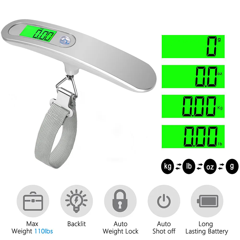 Fishing Equipment For Beginners - 50kg/110 Pound Portable Hanging Electronic Luggage