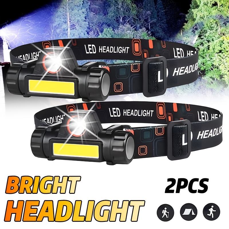 Fishing Headlamp - Rechargeable COB LED USB Headlamp Strong