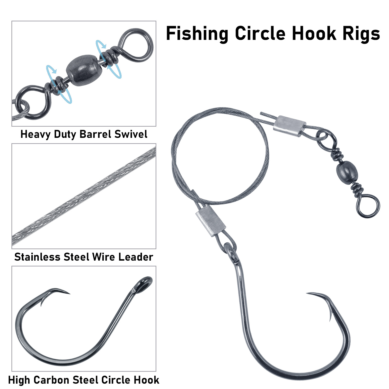 5pcs Surf Fishing Rig with 1/0 - огляд і ціна Snell Fishing Rig