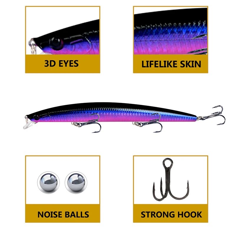 Minnow Fishing Lure Laser Hard - огляд і ціна Fishing Equipment Lures