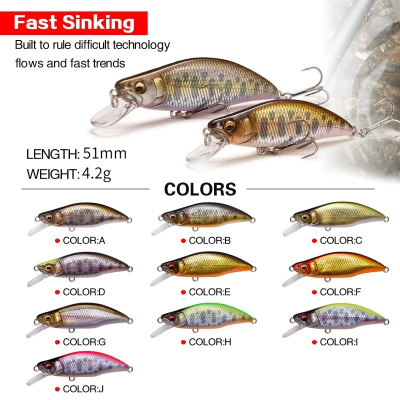 1pc Japan Design 51mm 4.2g Sin - огляд і ціна Fishing Equipment Japan
