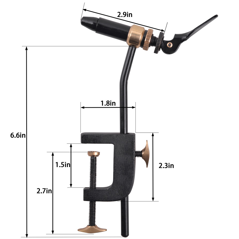 Rotary Fly Tying Vise Tool Saf - огляд і ціна Fishing Equipment Fly
