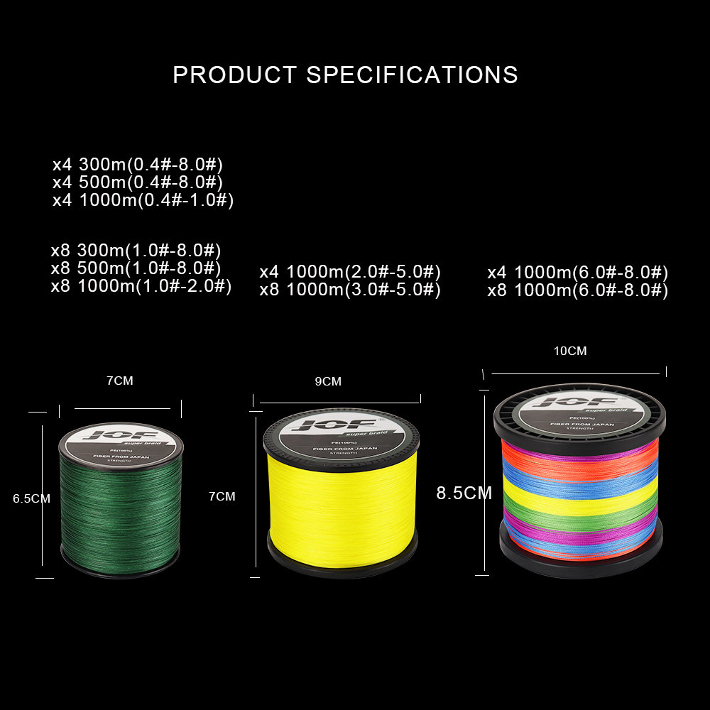 JOF Fishing Line 500M 300M 100 - огляд і ціна Fishing Equipment Bundle