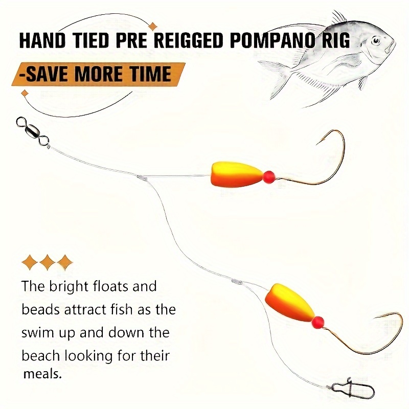 3pcs Pompano Rigs Surf Fishing - огляд і ціна Snell Fishing Rig