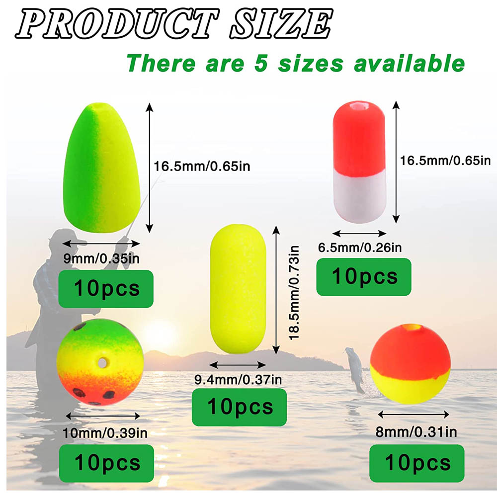 50Pcs Fishing Rig Floats Foam  - огляд і ціна Snell Fishing Rig