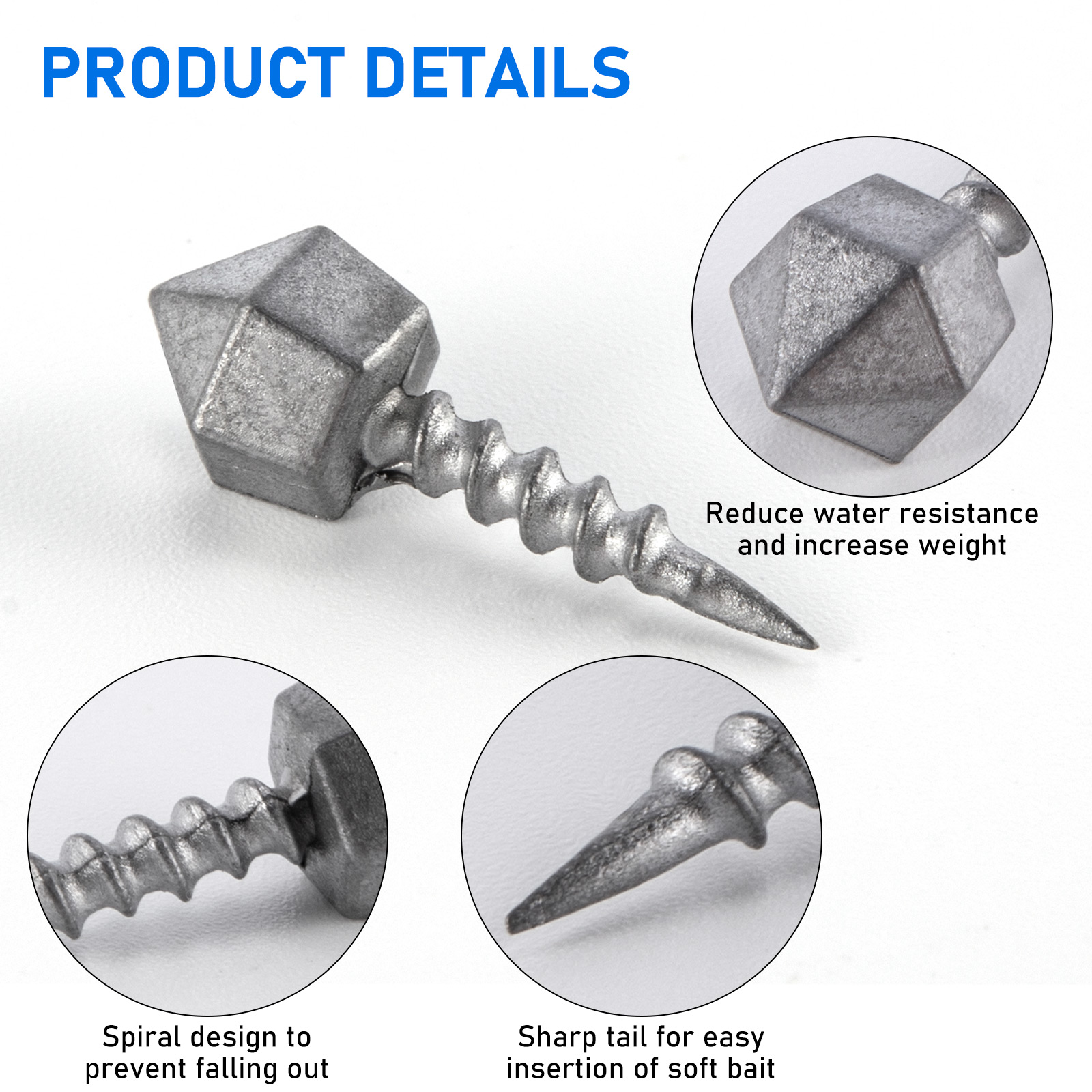 10pcs Fishing Insert Weight Si - огляд і ціна Fishing Equipment Lures