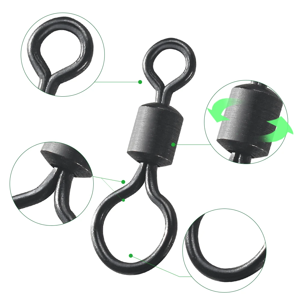 100pcs Carp Fishing Swivel Big - огляд і ціна Fishing Equipment For Beginners