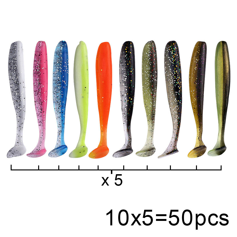 QXO 50 Pcs/Lot Swimbait Soft L - огляд і ціна Soft Plastic Lure