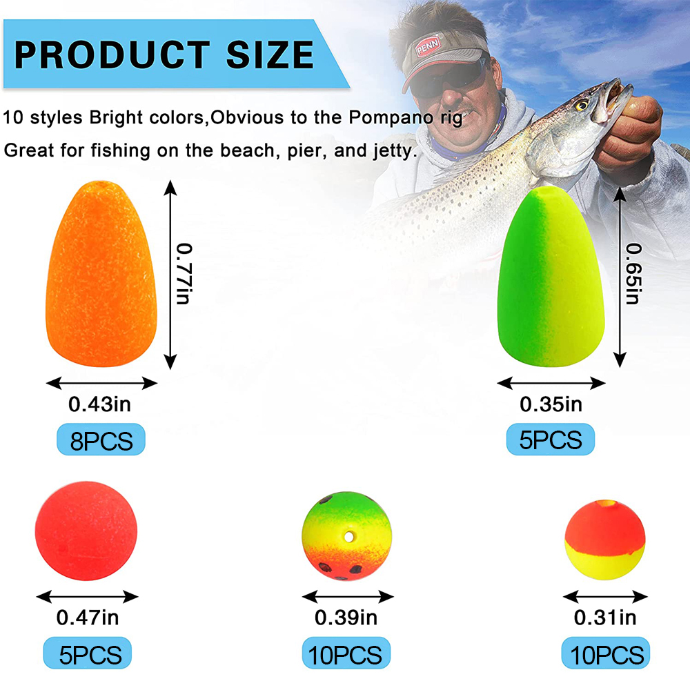 138Pcs Pompano Rigs Floats Bea - огляд і ціна Snell Fishing Rig
