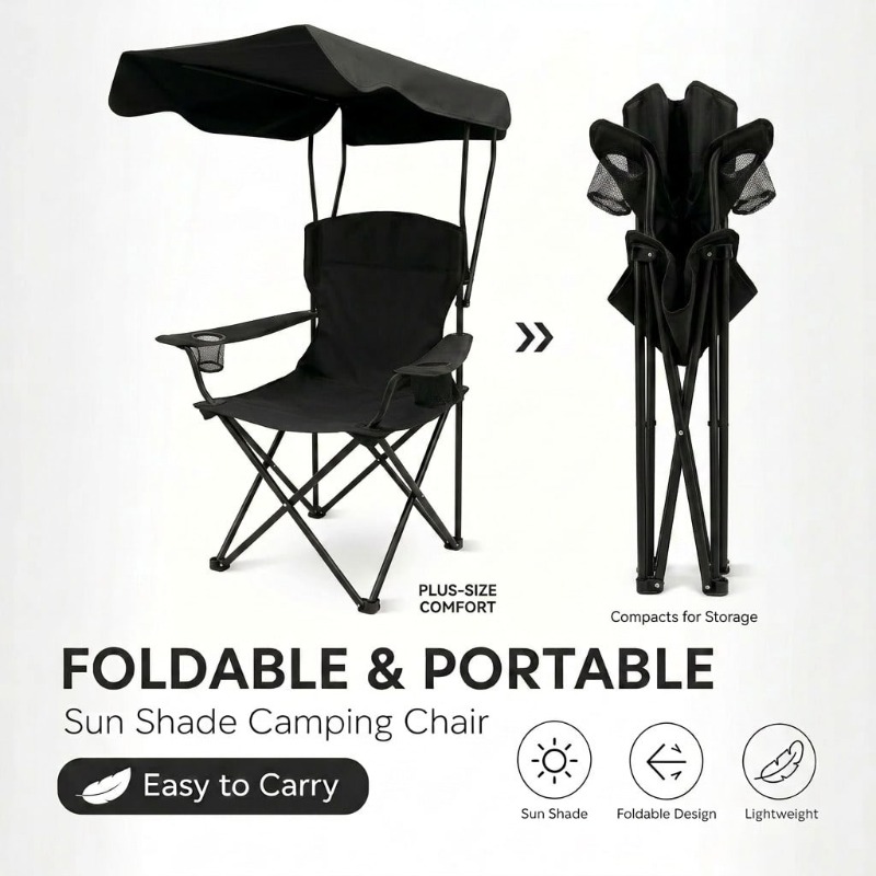 Outdoor Camping Chair With Awn - огляд і ціна Fishing Equipment Bag
