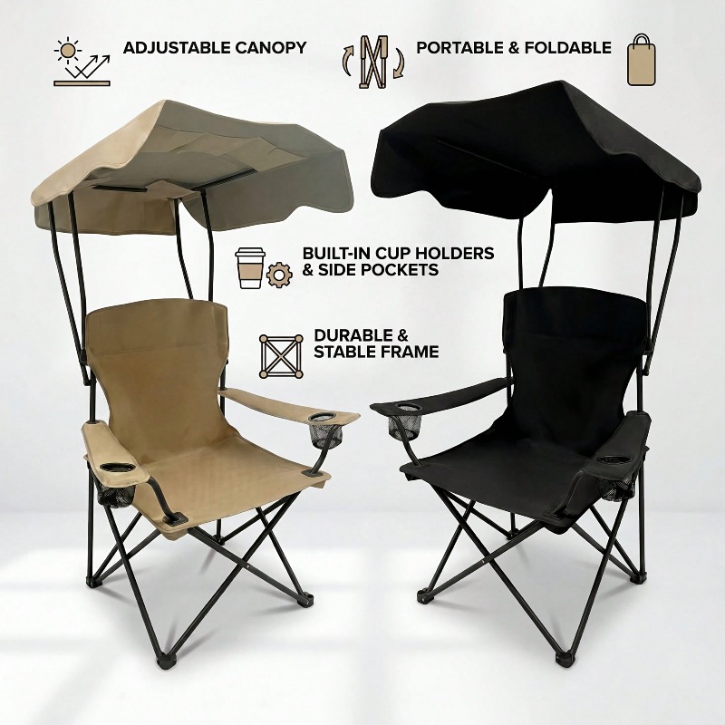 Outdoor Camping Chair With Awn - огляд і ціна Fishing Equipment Bag