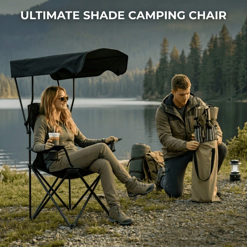 Outdoor Camping Chair With Awn - огляд і ціна Fishing Equipment Bag